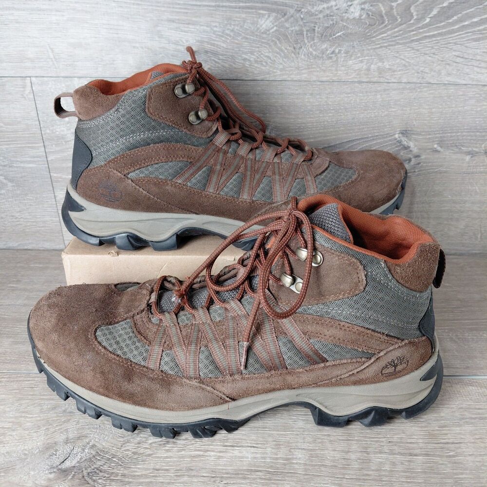 Timberland Boots Mens 14 Brown Mt Maddsen Leather Mid Waterproof Outdoor Hiking